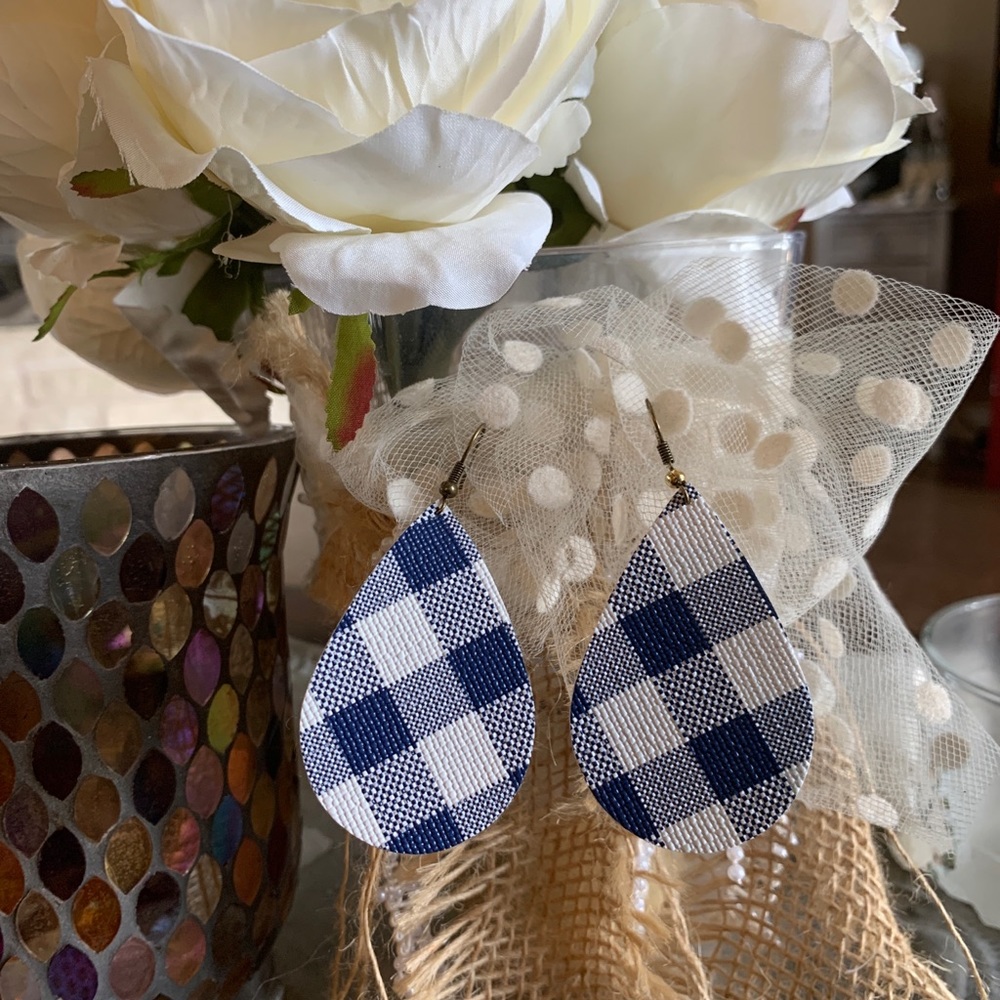 Plaid must have leather earrings this season!!